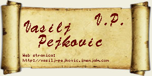 Vasilj Pejković vizit kartica